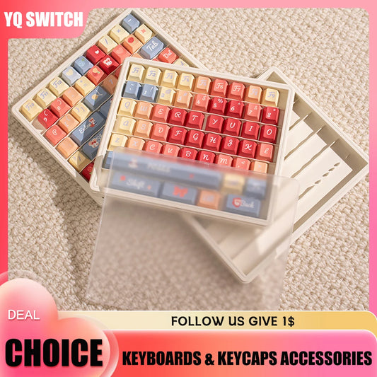 Three Layer Keycap Storage With Frosted Lid