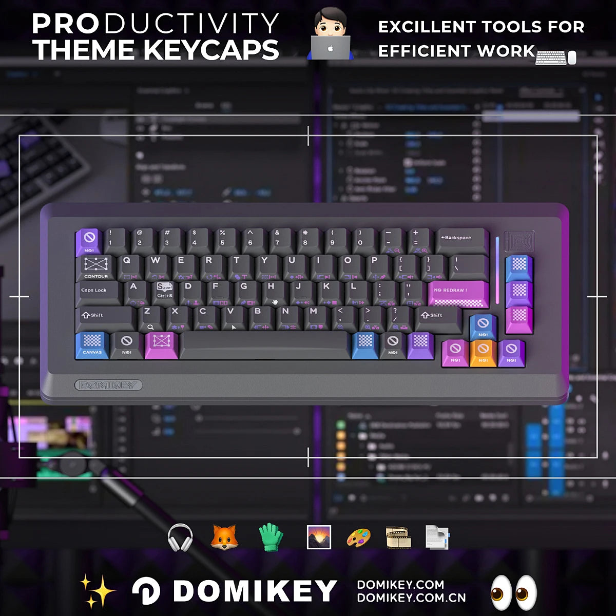 Domikey Productivity Keycap Set